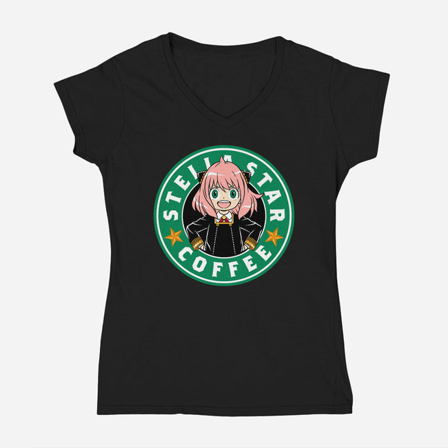 Anya Coffee-Womens-V-Neck-Tee-spoilerinc