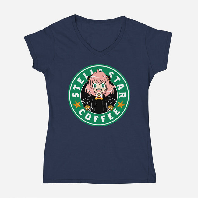 Anya Coffee-Womens-V-Neck-Tee-spoilerinc