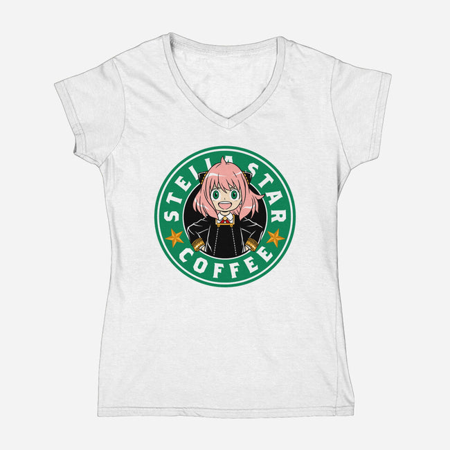 Anya Coffee-Womens-V-Neck-Tee-spoilerinc