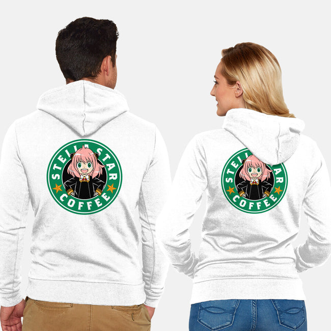 Anya Coffee-Unisex-Zip-Up-Sweatshirt-spoilerinc