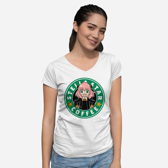Anya Coffee-Womens-V-Neck-Tee-spoilerinc