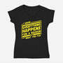 I Know But-Womens-V-Neck-Tee-naomori
