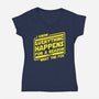 I Know But-Womens-V-Neck-Tee-naomori