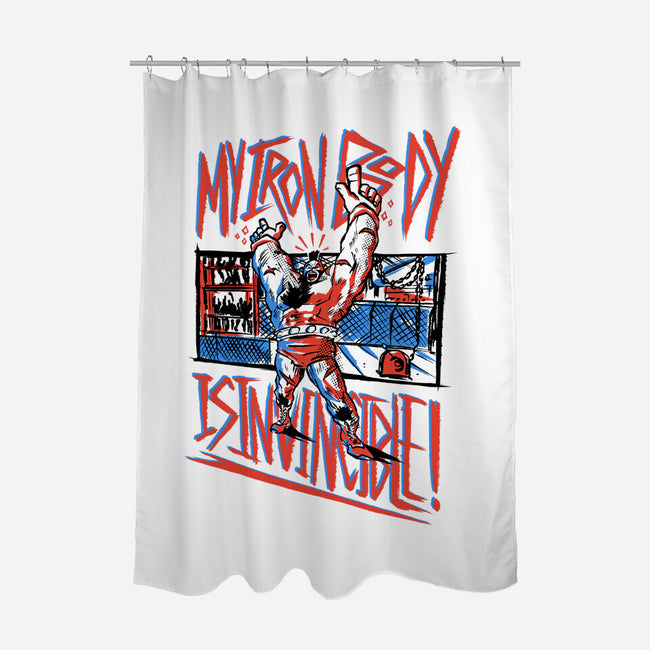 My Iron Body Is Invincible-None-Polyester-Shower Curtain-demonigote