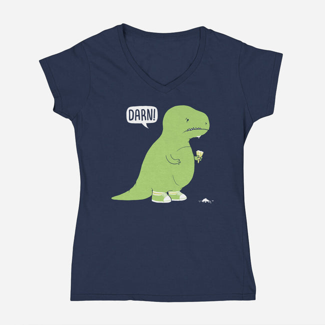 Darn!-Womens-V-Neck-Tee-pigboom