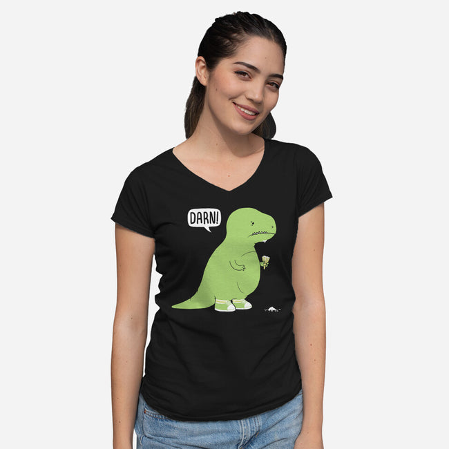 Darn!-Womens-V-Neck-Tee-pigboom
