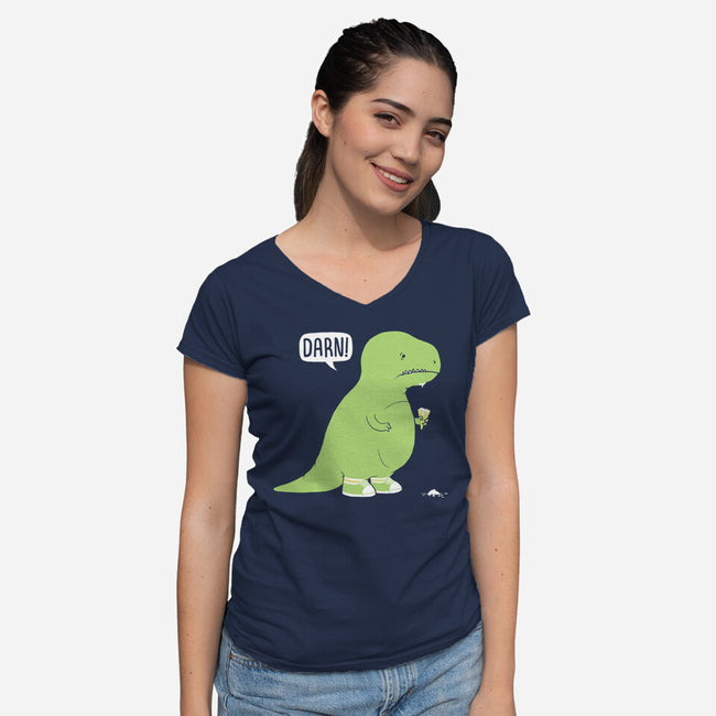 Darn!-Womens-V-Neck-Tee-pigboom