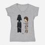 Stupid Duelist-Womens-V-Neck-Tee-pigboom