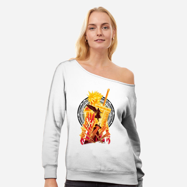 Fantasy Seven-Womens-Off Shoulder-Sweatshirt-hypertwenty