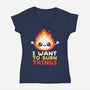 I Want To Burn Things-Womens-V-Neck-Tee-NemiMakeit