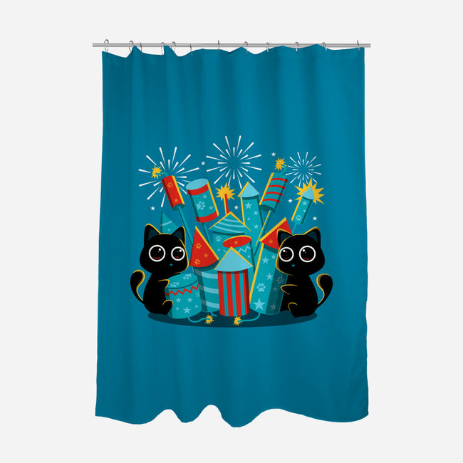Firework Day-None-Polyester-Shower Curtain-erion_designs