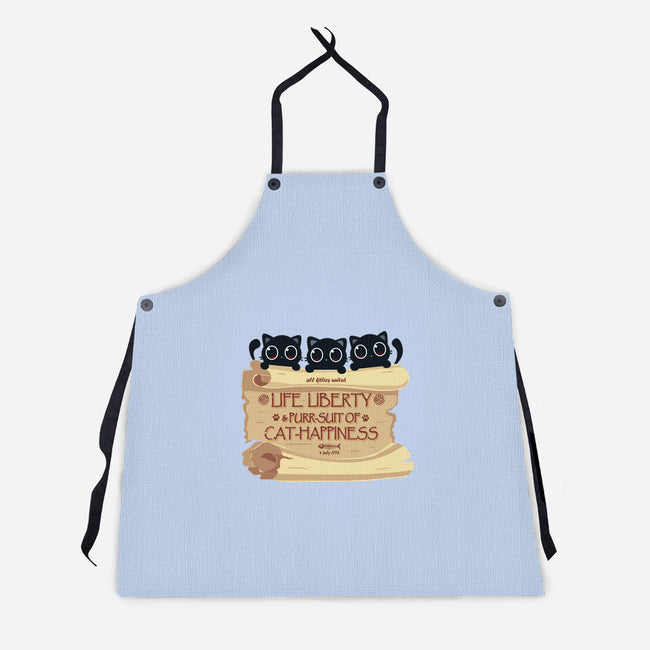 Purr-suit Of Cat Happiness-Unisex-Kitchen-Apron-erion_designs