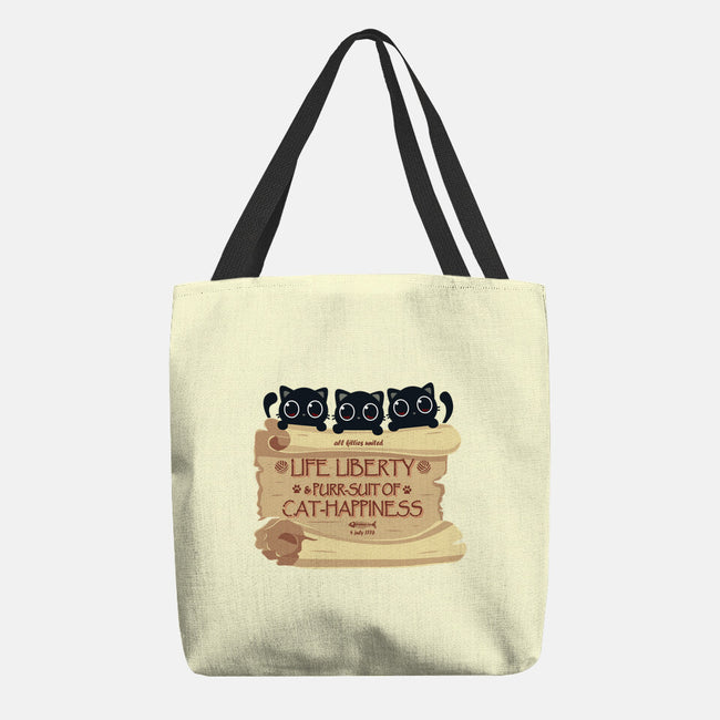 Purr-suit Of Cat Happiness-None-Basic Tote-Bag-erion_designs