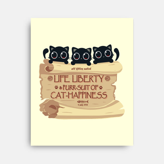 Purr-suit Of Cat Happiness-None-Stretched-Canvas-erion_designs