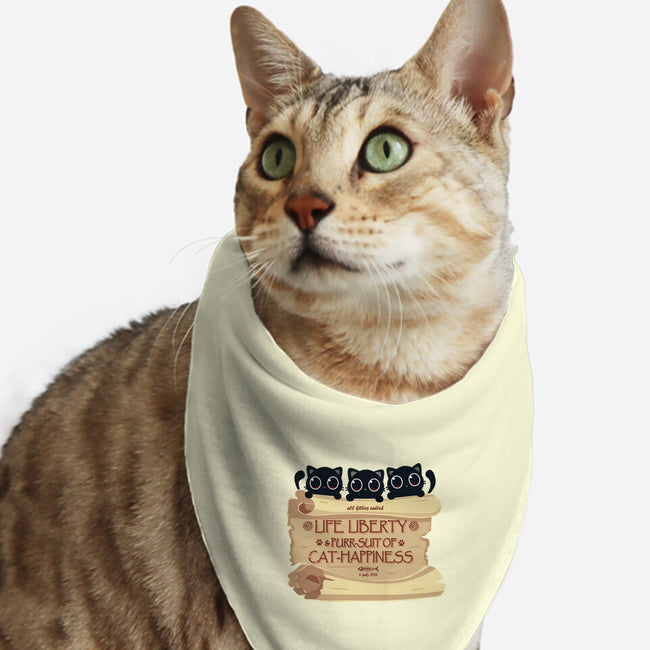 Purr-suit Of Cat Happiness-Cat-Bandana-Pet Collar-erion_designs