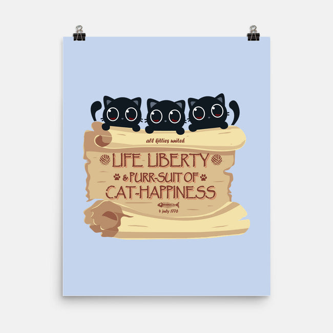 Purr-suit Of Cat Happiness-None-Matte-Poster-erion_designs