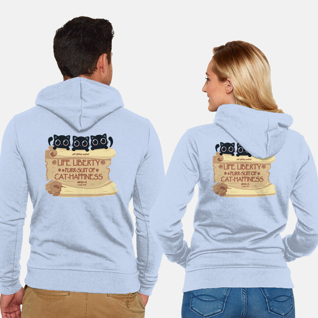 Purr-suit Of Cat Happiness-Unisex-Zip-Up-Sweatshirt-erion_designs