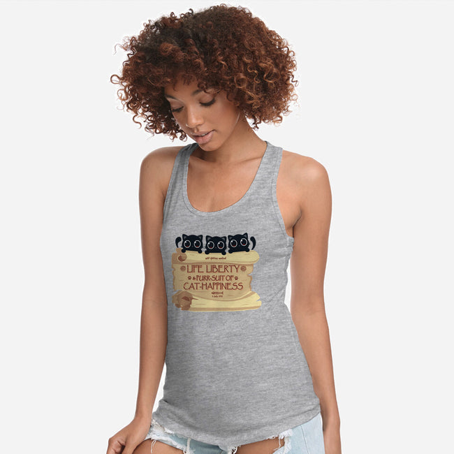 Purr-suit Of Cat Happiness-Womens-Racerback-Tank-erion_designs
