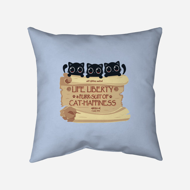 Purr-suit Of Cat Happiness-None-Removable Cover w Insert-Throw Pillow-erion_designs