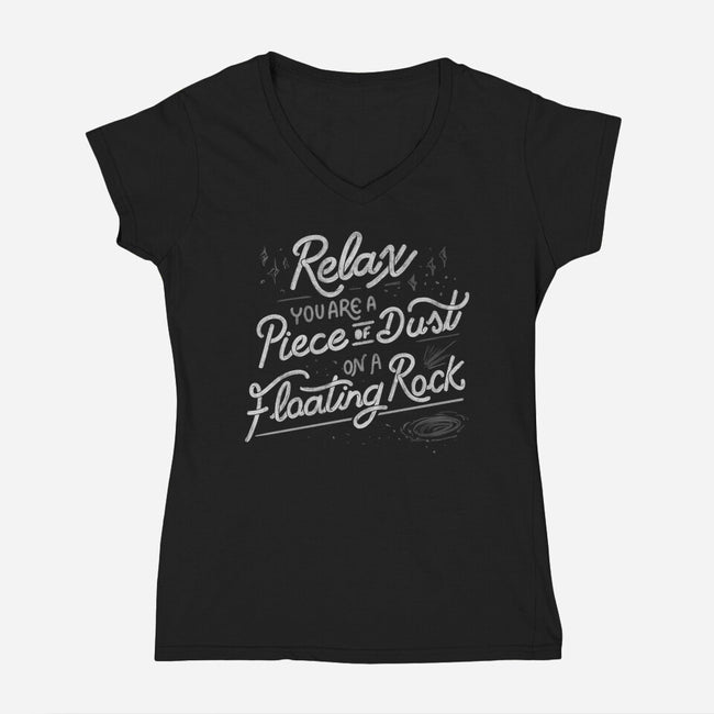 Floating Rock-Womens-V-Neck-Tee-tobefonseca