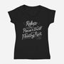 Floating Rock-Womens-V-Neck-Tee-tobefonseca