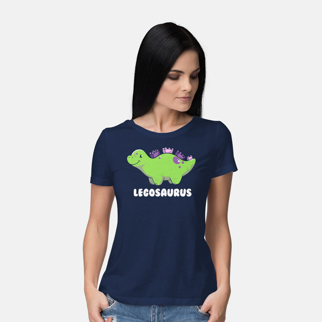 Legosaurus Dinosaur-Womens-Basic-Tee-tobefonseca