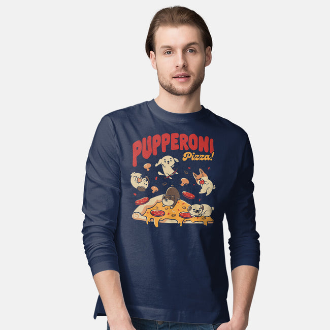 Pupperoni Pizza-Mens-Long Sleeved-Tee-tobefonseca