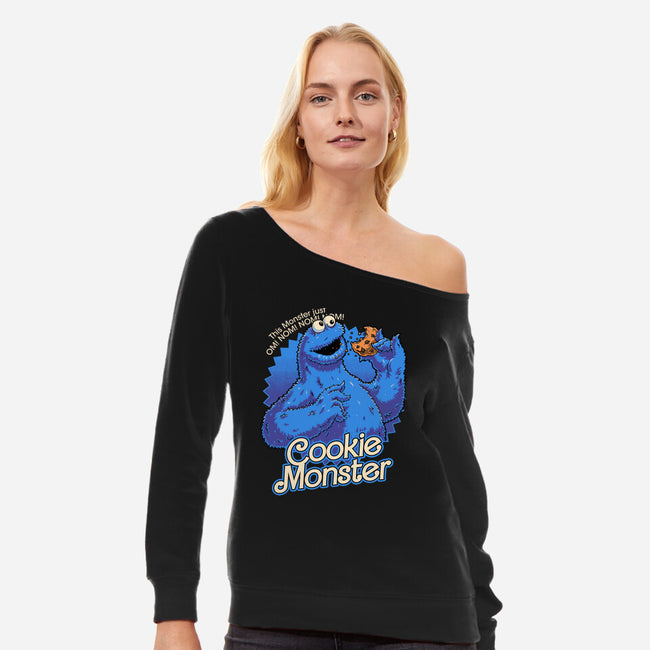 Cookie Doll Monster-Womens-Off Shoulder-Sweatshirt-Studio Mootant
