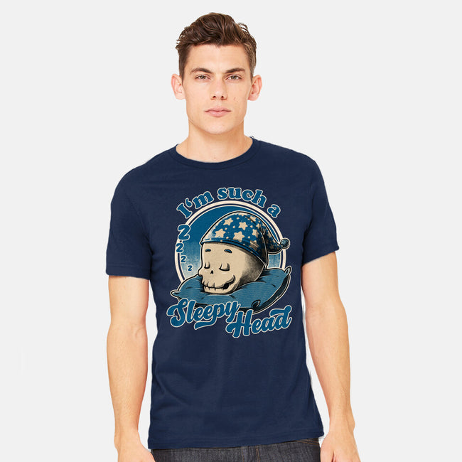 Skull Sleepyhead-Mens-Heavyweight-Tee-Studio Mootant