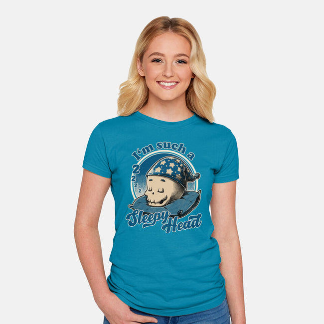Skull Sleepyhead-Womens-Fitted-Tee-Studio Mootant