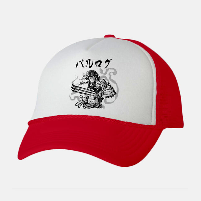 Claw Warrior-Unisex-Trucker-Hat-demonigote