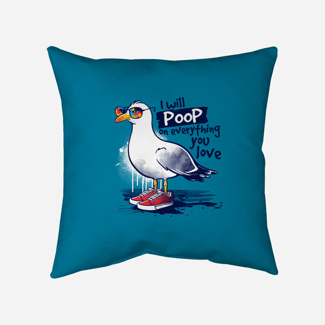 Seagull Poop-None-Removable Cover w Insert-Throw Pillow-NemiMakeit