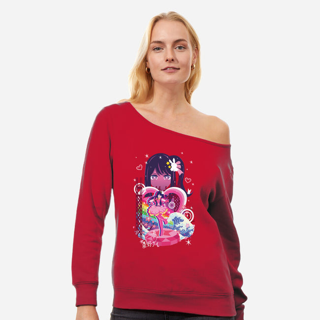 Idol-Womens-Off Shoulder-Sweatshirt-SwensonaDesigns