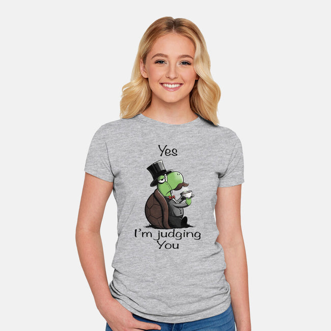 I'm Judging You-Womens-Fitted-Tee-fanfabio
