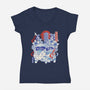 Porcelain Catbus-Womens-V-Neck-Tee-gaci