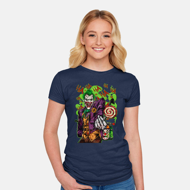 Clowning Time-Womens-Fitted-Tee-Conjura Geek