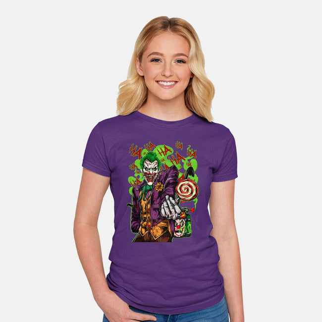 Clowning Time-Womens-Fitted-Tee-Conjura Geek
