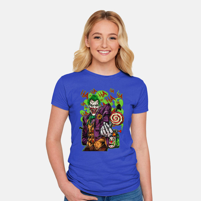 Clowning Time-Womens-Fitted-Tee-Conjura Geek