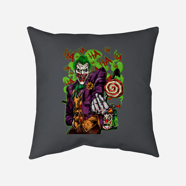 Clowning Time-None-Removable Cover-Throw Pillow-Conjura Geek