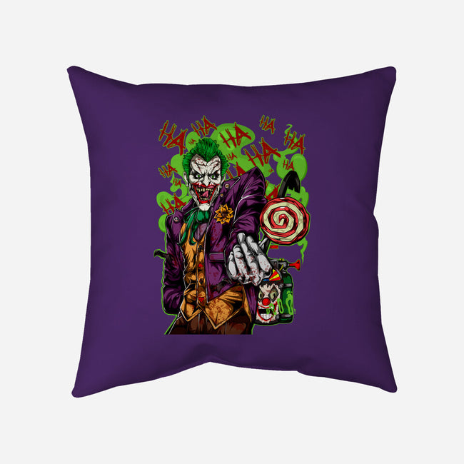 Clowning Time-None-Removable Cover-Throw Pillow-Conjura Geek