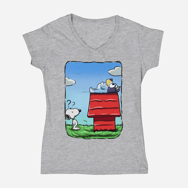 Relax Time-Womens-V-Neck-Tee-nickzzarto
