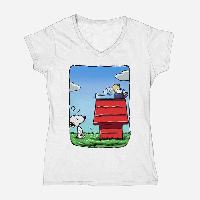 Relax Time-Womens-V-Neck-Tee-nickzzarto