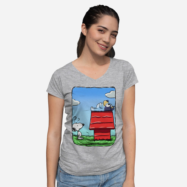 Relax Time-Womens-V-Neck-Tee-nickzzarto