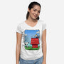 Relax Time-Womens-V-Neck-Tee-nickzzarto
