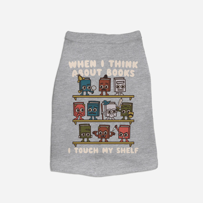 Think About Books-Dog-Basic-Pet Tank-Weird & Punderful