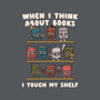 Think About Books-Womens-Basic-Tee-Weird & Punderful