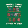 Think About Books-None-Removable Cover w Insert-Throw Pillow-Weird & Punderful