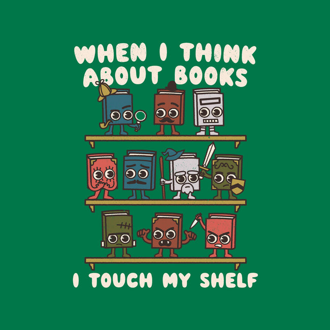 Think About Books-Womens-Basic-Tee-Weird & Punderful