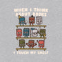 Think About Books-Womens-V-Neck-Tee-Weird & Punderful