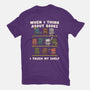 Think About Books-Mens-Premium-Tee-Weird & Punderful